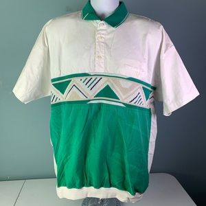 Vintage CC Sport Collar Shirt Aztec Green/White XL